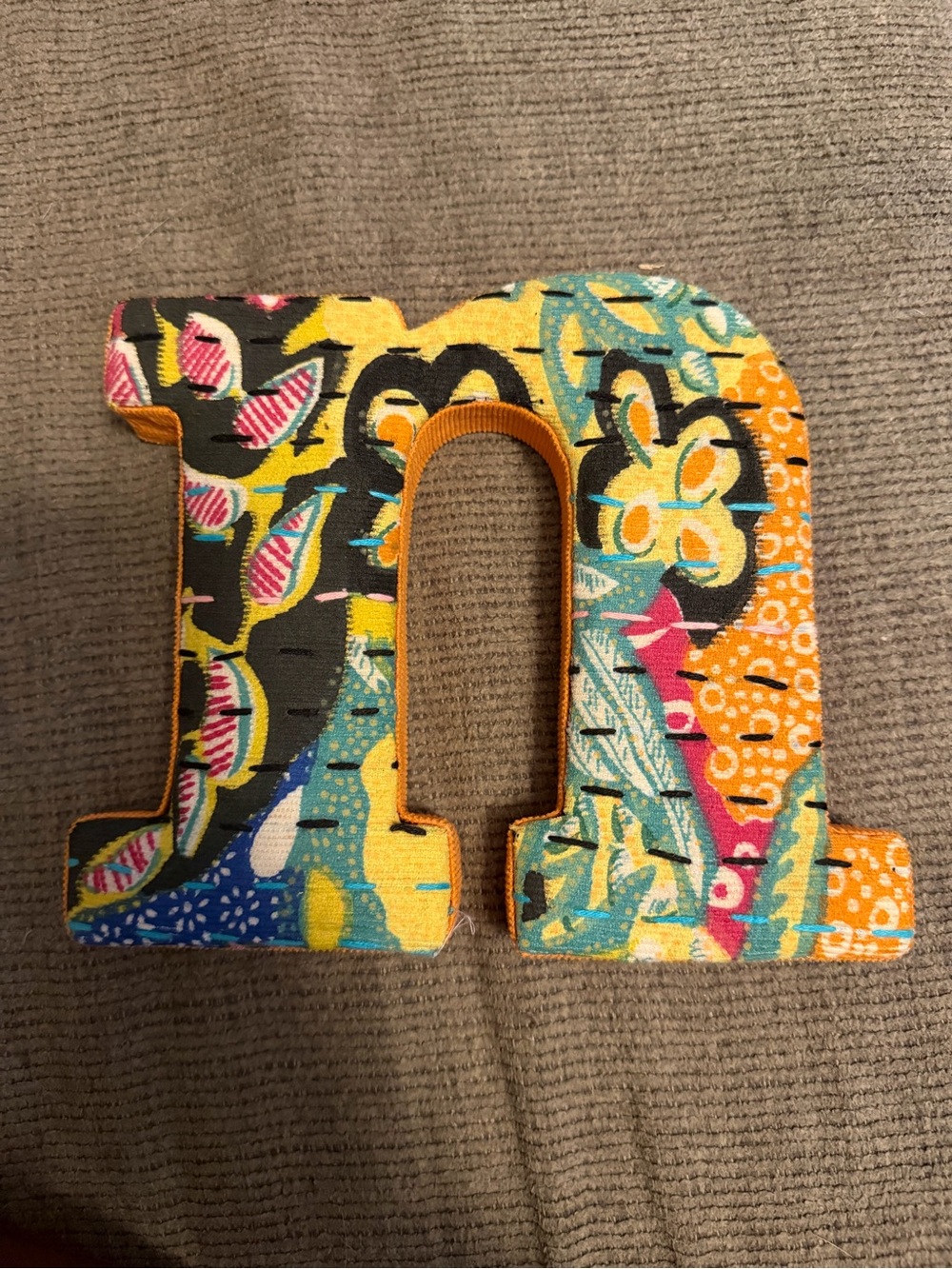 Anthropologie Fabric Letter "n" Accent